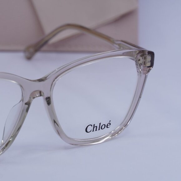 Chloe CH0084OA 003 Square Eyeglasses 55mm - Shiny Pink - Picture 2 of 10